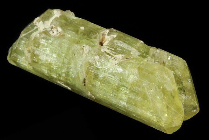 Lustrous Yellow Twinned Apatite Crystal - Morocco #82502